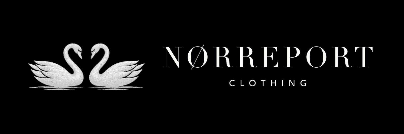 Nørreport Clothing swan signature and wordmark